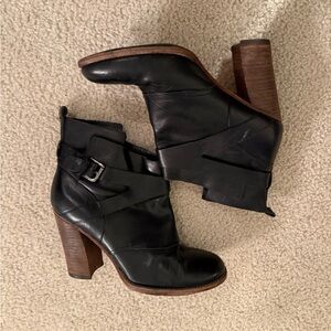 Sigerson Morrison Belle Black Leather Ankle Boots
